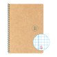 Cuaderno Reciclado Escolar Espiral Escolofi Green Din A5 Cuadrícula 4x4 