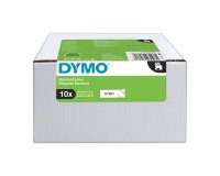 Pack 8 linten polyester Dymo D1 19 mm wit met zwarte tekst + 2 gratis 