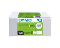 Pack ahorro 12 rollos de 260 etiquetas de dirección Dymo 36 x 89 mm (99012)