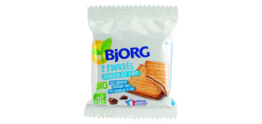 Fourrés chocolat au lait Bio Bjorg x 2 - Étui de 50 g
