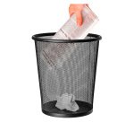 Papelera metálica Q-connect rejilla negra 19L