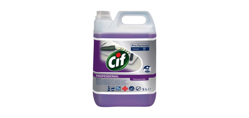 Pack détergent désinfectant Cuisine Cif Pro bidon de 5 litres + 1 OFFERT