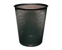 Papelera metálica Q-connect rejilla negra 19L