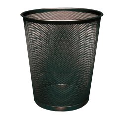 Papelera metálica Q-connect rejilla negra 19L