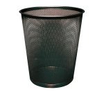 Papelera metálica Q-connect rejilla negra 19L
