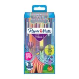 Stylo feutre Paper Mate Flair Carnaval écriture moyenne - Pochette de 16 couleurs assorties