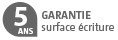 Garantía 5 años superficie de escritura