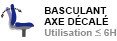 Dossier et assise sont liés et s’inclinent d’un seul bloc lors d'un mouvement en arrière ou en avant. Point de fixation décalé permettant aux pieds de rester toujours en contact avec le sol.