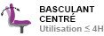 Dossier et assise sont liés et s’inclinent d’un seul bloc lors d'un mouvement en arrière.