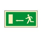 Pictograma pvc fotoluminiscente Salida de emergencia flecha izquierda