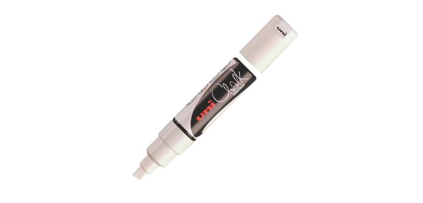 Permanente krijtmarker Uni-Ball brede schuine punt 8 mm