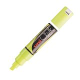 Marqueur effaçable craie Uni-Ball Chalk pointe biseautée 8 mm jaune