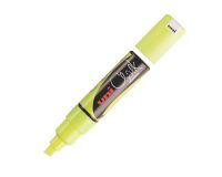 Marqueur craie liquide Uni-Ball Chalk pointe biseautée large 8 mm - jaune