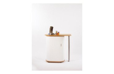 Mueble auxiliar cafetería haya/blanco