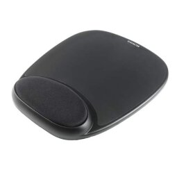 Mouse pad with wrist support in gel colour black