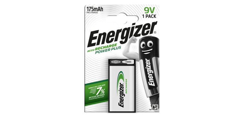 Energizer wiederaufladbare Akkus - Pack mit 1 Akku PP3/HR22 9V