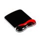 Mouse pad with ergonomic wrist support black/red