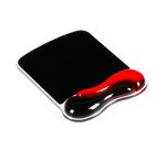 Tapis souris avec repose-poignet ergonomique noir/rouge