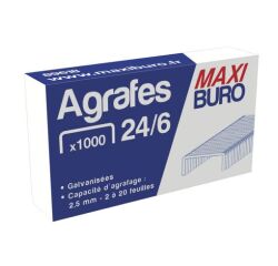 Box of 1000 staples 24/6 Maxiburo