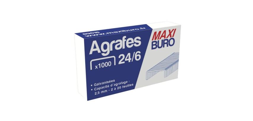 Box of 1000 staples 24/6 Maxiburo