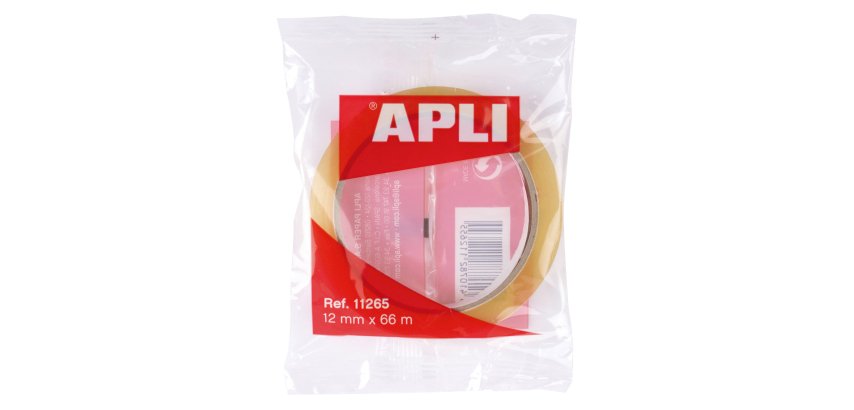 Cinta adhesiva transparente 12 x 66 Apli