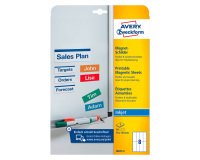 Etiqueta magnética blanca para inkjet de tinta Avery J8875-5 140 x 50 mm - Paquete de 40