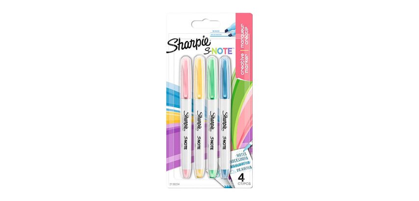 Subrayador de texto Sharpie Snote - Blíster de 4 unidades