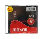 Pack 5 DVD-R 4.7 GB 16X MAXELL en caja Slim