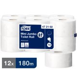 Karton mit 12 Rollen Toilettenpapier mini jumbo Tork T2 professionnal