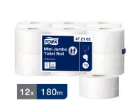 Karton mit 12 Rollen Toilettenpapier mini jumbo Tork T2 professionnal