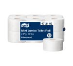 Karton 12 rollen toiletpapier mini jumbo Tork T2 professionnal
