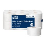 Karton 12 rollen toiletpapier mini jumbo Tork T2 professionnal