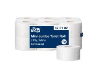 Pack of 12 rolls toilet paper mini jumbo Tork T2 professional