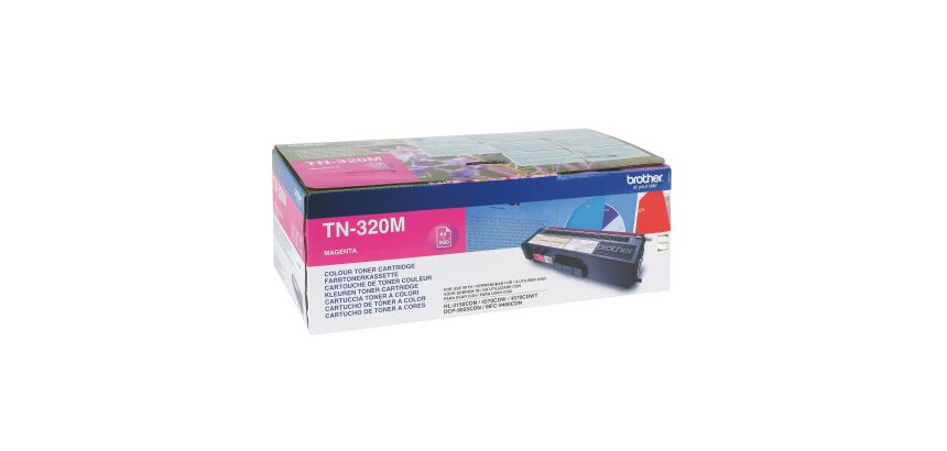 Brother TN-320 / TN320M Tóner original magenta de capacidad estándar (1500 páginas)
