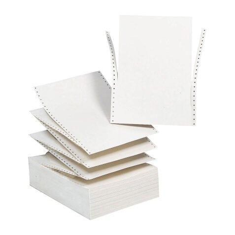 Listing paper text processing Exacompta 2 copies 80 g 240 x 297 mm - 1000 sheets
