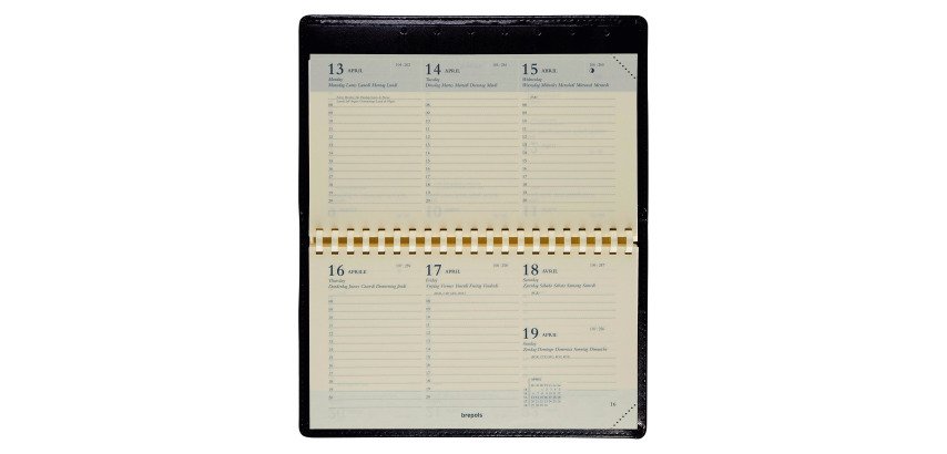 Agenda semainier Omniplan Brepols version 2027 couleurs aléatoires