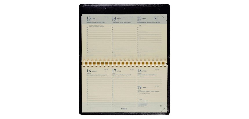 Agenda semainier Omniplan Brepols version 2026 couleurs aléatoires