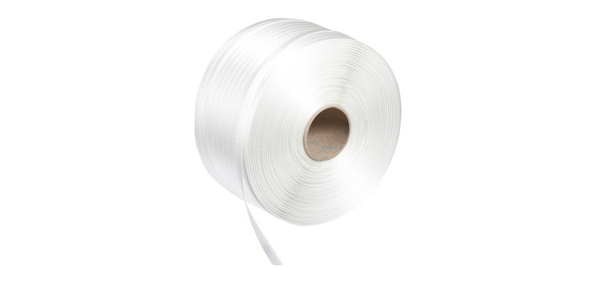 Bobine de cerclage feuillard textile 13 mm x 1100 mètres- Lot de 2