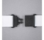 Tour de cou polyester recyclé pour badge avec mousqueton - pochette de 10