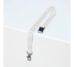 Tour de cou polyester recyclé pour badge avec mousqueton - pochette de 10