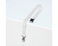 Tour de cou polyester recyclé pour badge avec mousqueton - pochette de 10