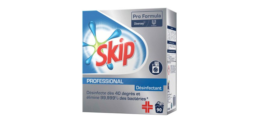 Lessive poudre Skip Professional désinfectante - Baril 90 doses