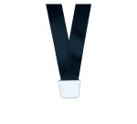 Tour de cou polyester noir recyclé pour badge avec clip No-Twist Avery - pochette de 10