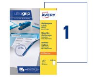 Etiquette adresse jet d'encre et laser 297 x 210 mm Avery 3478-100 blanche - Boîte de 100