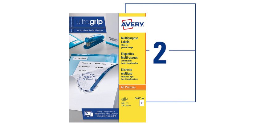 Etiquette adresse jet d'encre et laser Avery blanche