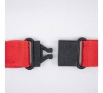 Tour de cou polyester noir recyclé pour badge avec mousqueton - pochette de 10