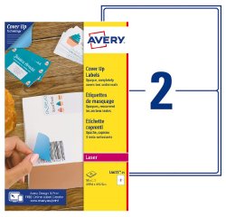 Etiqueta opaca cubriente láser 199,6 x 143,5 mm Avery blanca - Caja de 50