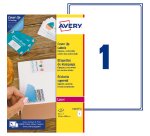 Etiquettes opaques de masquage laser 199,6 x 289,1 mm Avery blanche - Boîte de 25