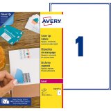 Etiquettes opaques de masquage laser 199,6 x 289,1 mm Avery blanche - Boîte de 25