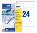 Etiquette adresse jet d'encre et laser 70 x 35 mm Avery 3422-100 blanche - Boîte de 2400